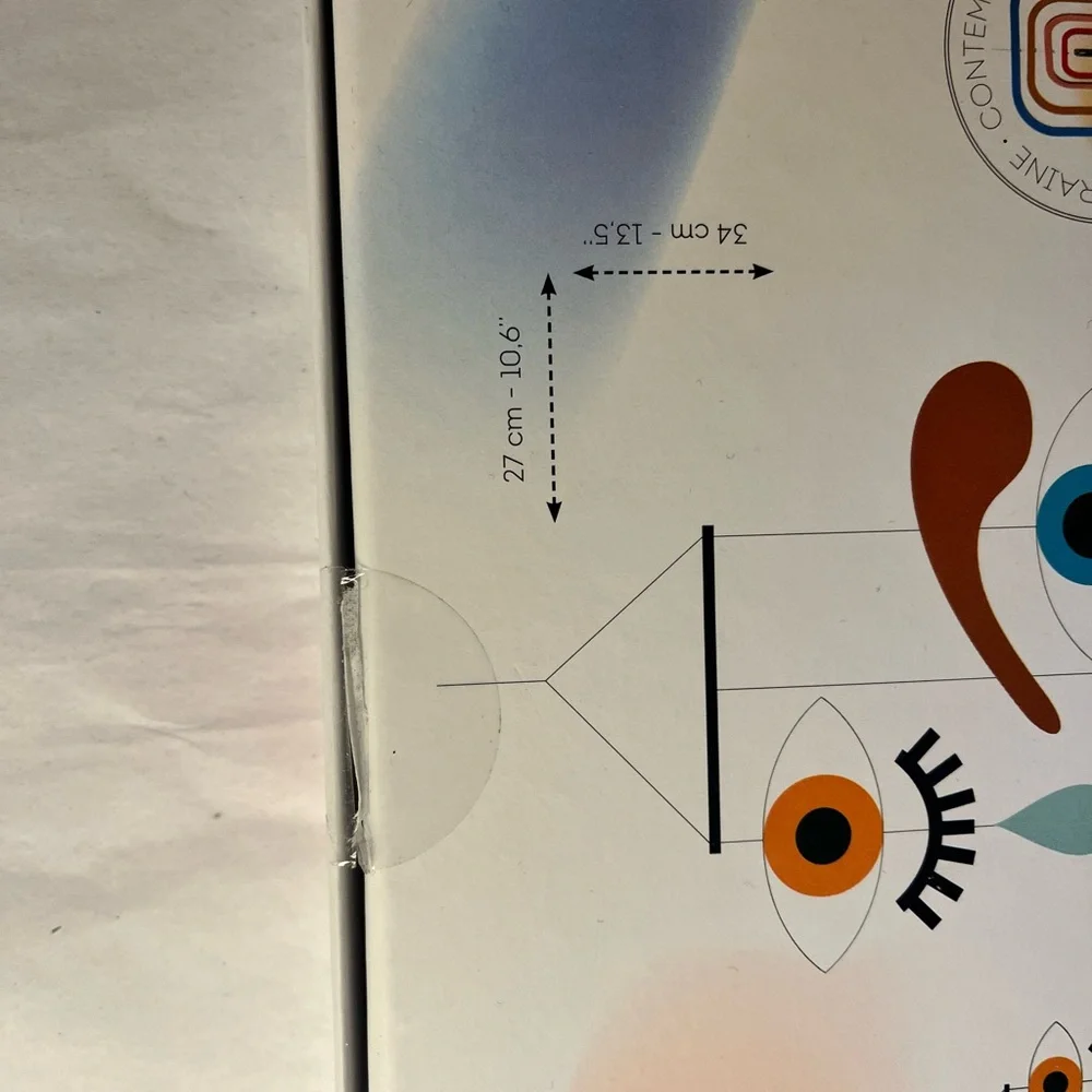 Abstract Face Hanging Mobile Wall Decor in Multi-Color open box